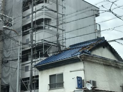 大阪　台風被害　屋根施工工事